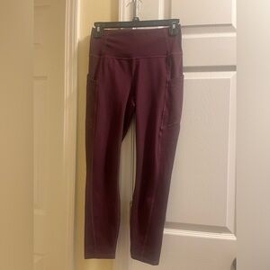 maroon pure luxe by fabletics leggings